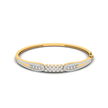 Buy 1 Carat Cluster Diamond Bangle Online from Ivana Jewels Best lab grown diamond jewellery brand