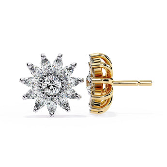 Buy Starburst Diamond Stud Earring from Ivana Jewels Best lab grown diamond jewellery brand