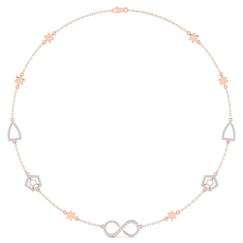 Buy Starlight Diamond Minimalist Necklace at Ivana Jewels Best lab grown diamond jewellery brand