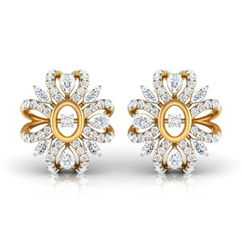 Buy Cluster Diamond Stud Earring from Ivana Jewels Best lab grown diamond jewellery brand