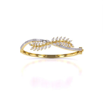 Buy Sterling Leaf Design Diamond Bracelet from Ivana Jewels Best lab grown diamond jewellery brand