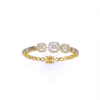 Buy Fancy & Round Shape Diamond Chain Bracelet | Ivana Jewels Best lab grown diamond jewellery brand