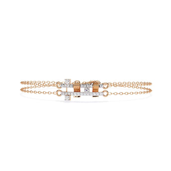 Buy Warm Gold Diamond Bracelet from Ivana Jewels Best lab grown diamond jewellery brand