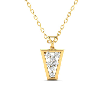 0.13 Carat Diamond Gold Pendant - Best Lab Grown Diamond.