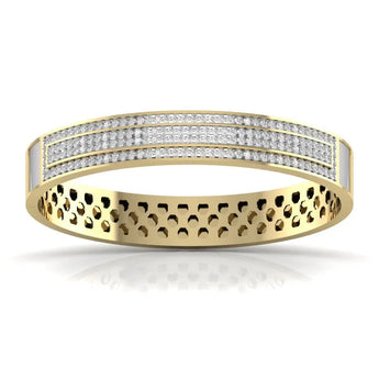 Buy Kada Style Diamond Gold Bracelet for Men | Ivana Jewels Best lab grown diamond jewellery brand
