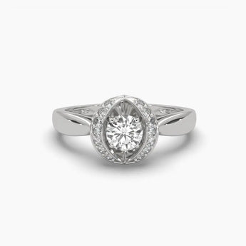 Buy Sunflower Solitaire Diamond Engagement Ring from Ivana Jewels Best lab grown diamond jewellery brand