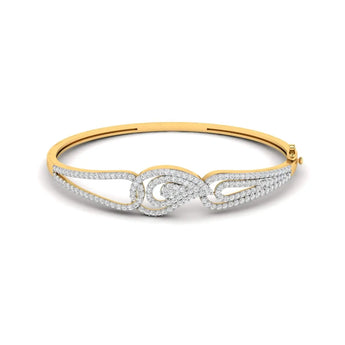 Buy 1 Carat Trendy Diamond Bangle Online from Ivana Jewels Best lab grown diamond jewellery brand