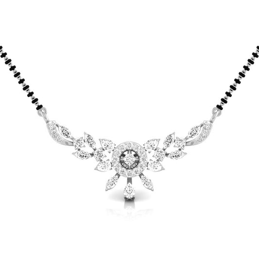 Fancy & Round Diamond Floral Pendant with Central Diamond