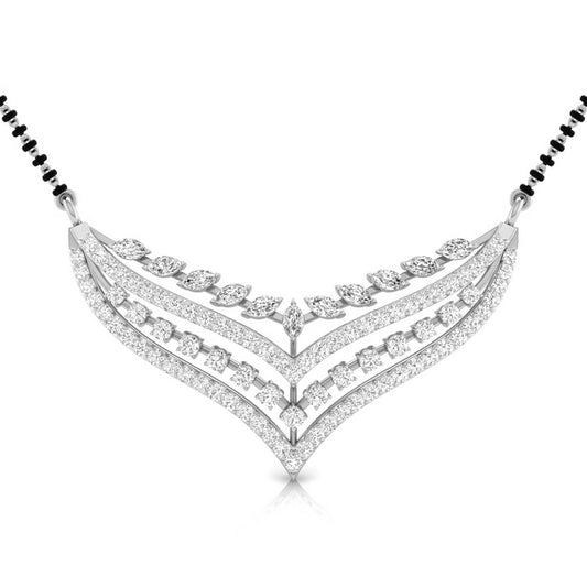 Marquise & Round Cut Diamond Cascade Pendant