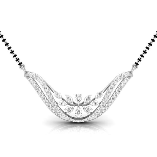 Fancy & Round Diamonds Wave Pendant