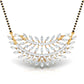 Marquise & Round Diamond Foliage Pendant