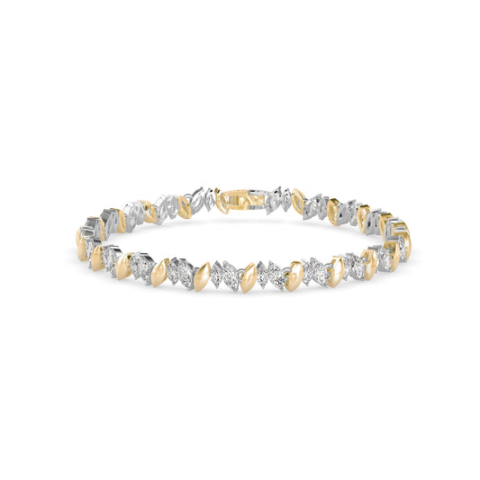 Marquise Diamond Leaf Style Bracelet