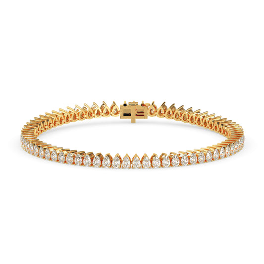 Pear Shape Diamonds Chain Bracelet