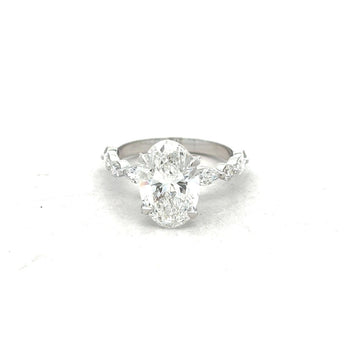 3.5 Carat Oval Diamond Engagement Ring