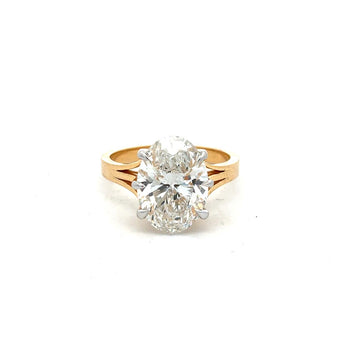 5 Carat Oval Cut Diamond Engagement Ring