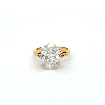 5 Carat Oval Cut Diamond Engagement Ring