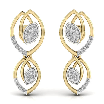 Buy Teardrop Diamond Dangler Earring from Ivana Jewels Best lab grown diamond jewellery brand