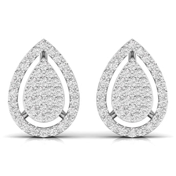 Buy Teardrop Round Cut Diamond Hoop Earring from Ivana Jewels Best lab grown diamond jewellery brand