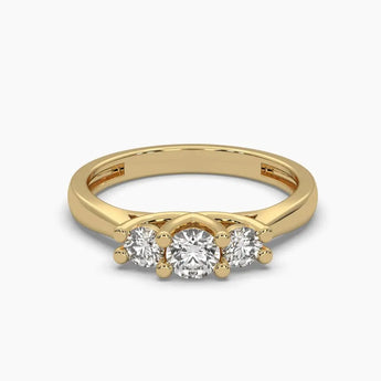 Buy Three Round Cut Diamond Engagement Ring from Ivana Jewels Best lab grown diamond jewellery brand
