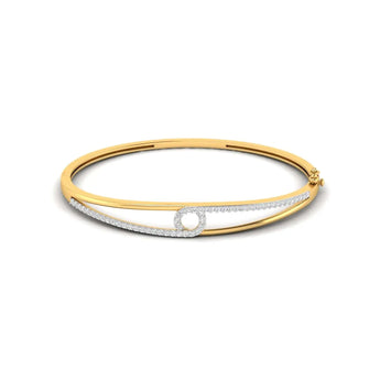 Buy 1 Carat Traditional Diamond Bangle Online from Ivana Jewels Best lab grown diamond jewellery brand
