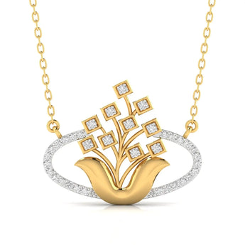 Buy Tree Diamond Pendant Online from Ivana Jewels Best lab grown diamond jewellery brand