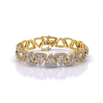 Buy Trilliant Cut Diamond Chain Bracelet | Ivana Jewels Best lab grown diamond jewellery brand