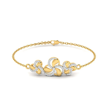 Triple Flower Diamond Band Best lab grown diamond jewellery brand