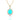 Buy Turquoise Diamond Pendant Online from Ivana Jewels Best lab grown diamond jewellery brand