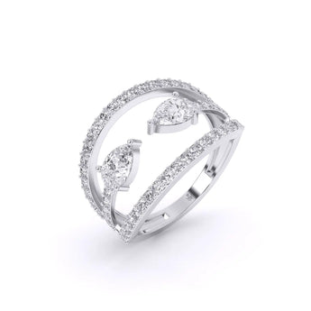 Buy Twilight Leaf Diamond Cocktail Ring at Ivana Jewels Best lab grown diamond jewellery brand