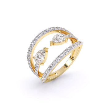 Buy Twilight Leaf Diamond Cocktail Ring at Ivana Jewels Best lab grown diamond jewellery brand