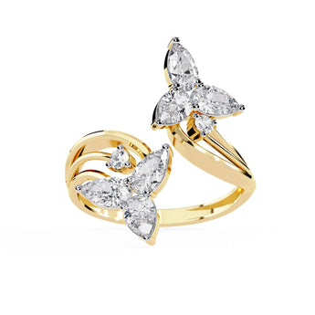 Buy Cluster Pear-Shaped Diamond Engagement Ring from Ivana Jewels Best lab grown diamond jewellery brand