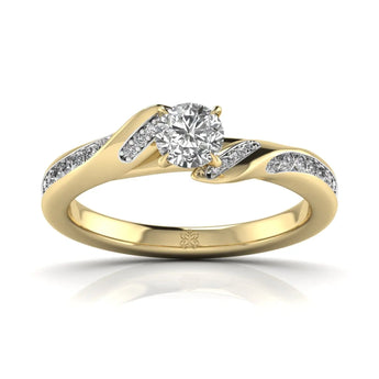 Buy Twirling Twinkle Diamond Engagement Ring from Ivana Jewels Best lab grown diamond jewellery brand