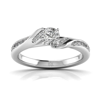 Buy Twirling Twinkle Diamond Engagement Ring from Ivana Jewels Best lab grown diamond jewellery brand