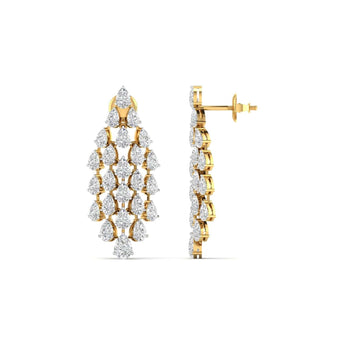 Buy Pear Shape Diamond Dangler Earring from Ivana Jewels Best lab grown diamond jewellery brand