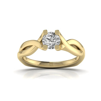 Buy Twisted Casual Diamond Ring at Ivana Jewels Best lab grown diamond jewellery brand