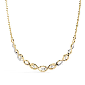 Twisted Diamond Pendant Necklace Best lab grown diamond jewellery brand
