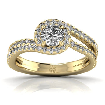 Buy Twisted Designer Diamond Engagement Ring from Ivana Jewels Best lab grown diamond jewellery brand