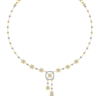 Buy Two Tiered Diamond Minimalist Necklace at Ivana Jewels Best lab grown diamond jewellery brand