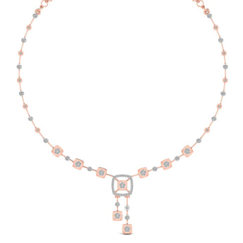 Buy Two Tiered Diamond Minimalist Necklace at Ivana Jewels Best lab grown diamond jewellery brand