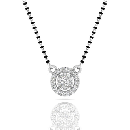 Circle Diamond Mangalsutra Pendant