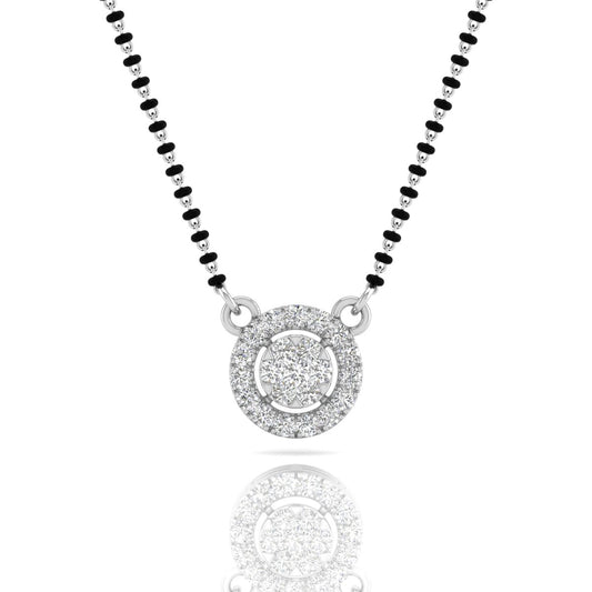 Circle Diamond Mangalsutra Pendant