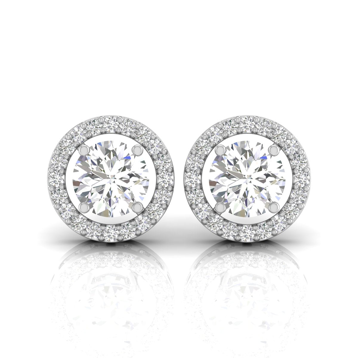 3 Carat Solitaire Classy Spiral Diamond Studs