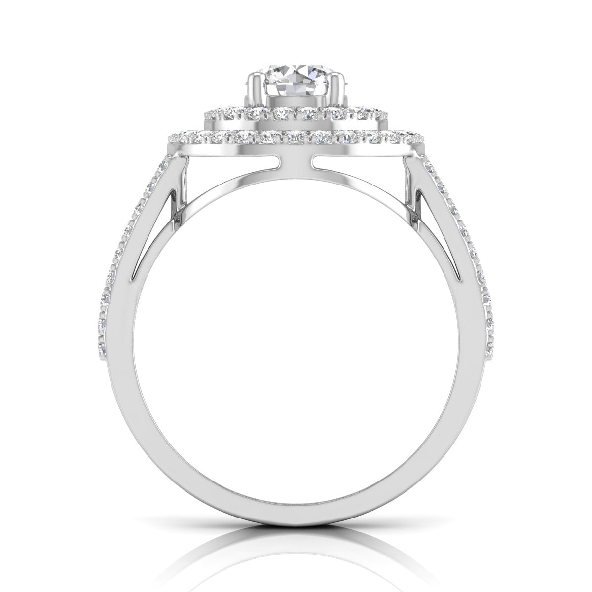 Double Halo Engagement Ring