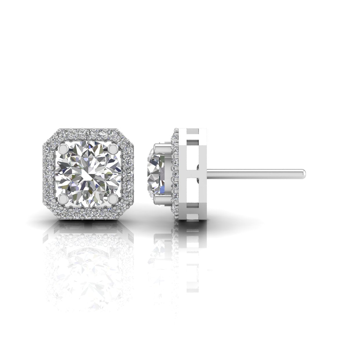 2.05 Carat Solitaire Timeless Allure Diamond-Stud-Earrings