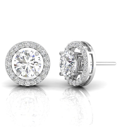 3 Carat Solitaire Classy Spiral Diamond Studs