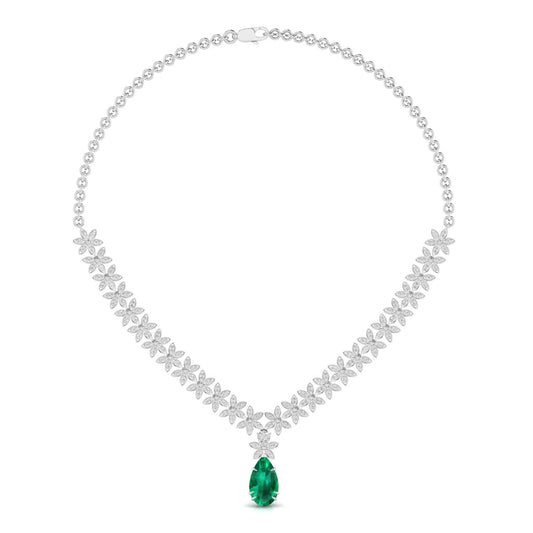 Multi Shape Halo Fashion Lab Grown Diamond Necklace