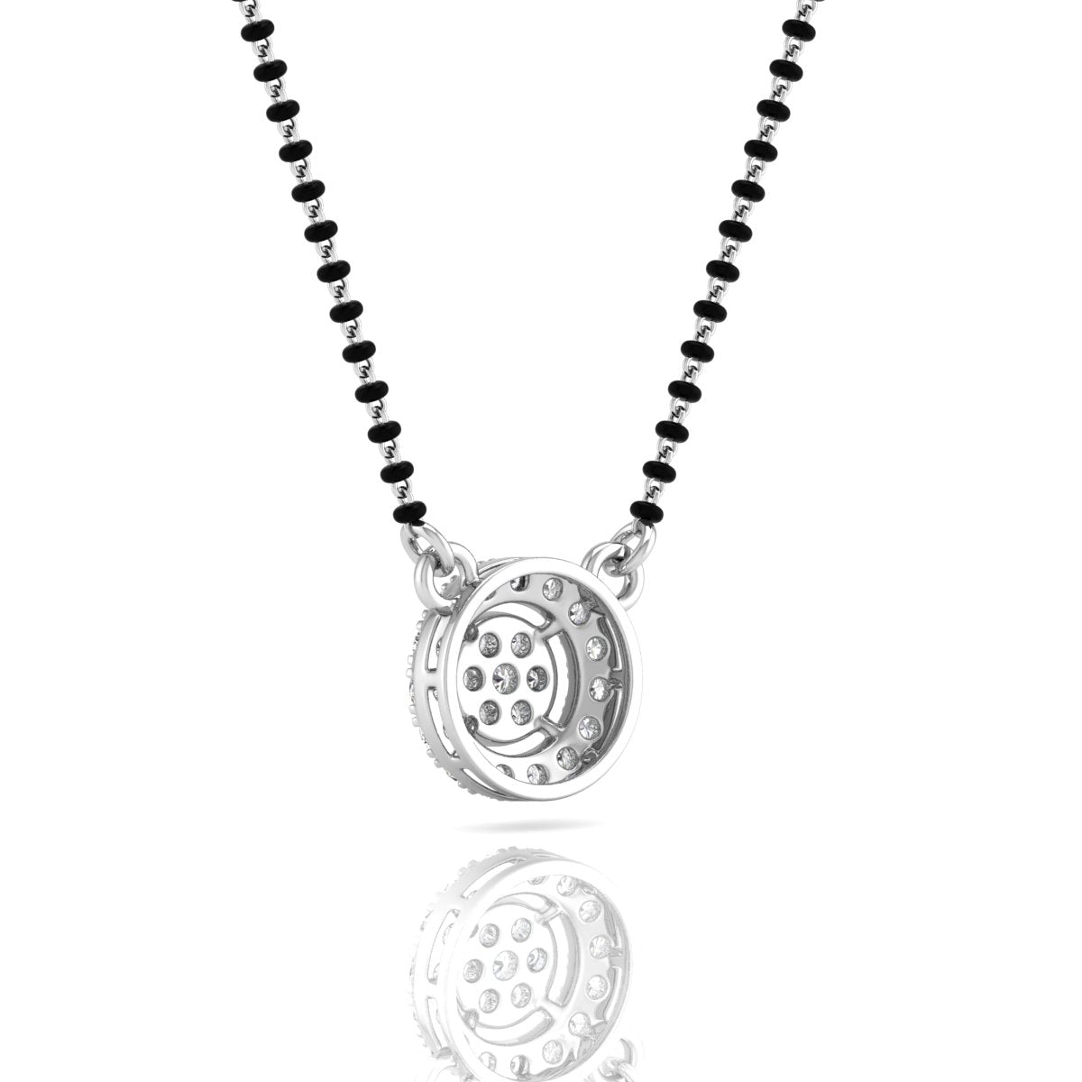 Circle Diamond Mangalsutra Pendant