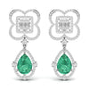 Fancy Shape Diamonds & Round Shape Diamonds Earring