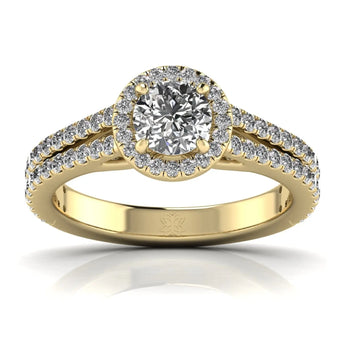 Buy Wedding Halo Diamond Engagement Ring from Ivana Jewels Best lab grown diamond jewellery brand