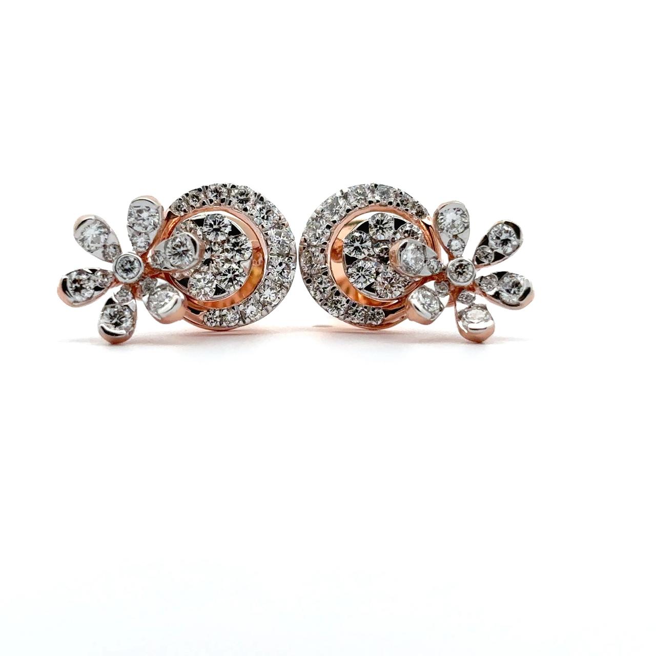 1.4 Carat Round Cut Diamonds Earring